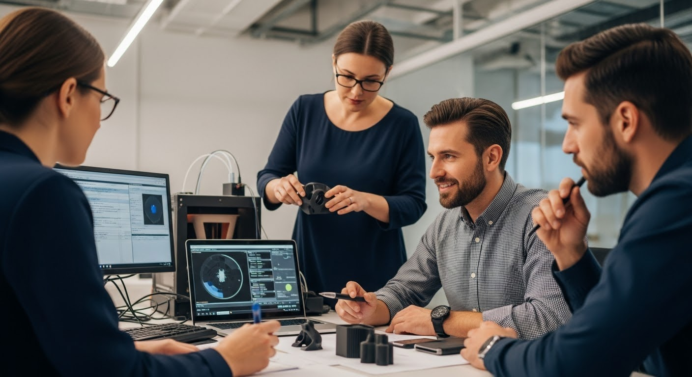 Engenheiro a trabalhar em design 3D